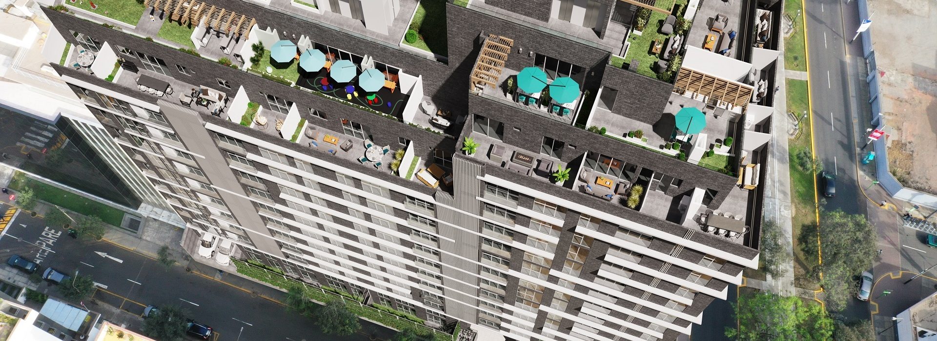 Fachada aérea del Edificio Vidal 140